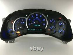 03 04 05 Escalade Speedometer Instrument Gauge Cluster with Blue LEDs