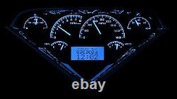 1955-59 Chevy GMC Truck Black Alloy & Blue Dakota Digital VHX Analog Gauge Kit