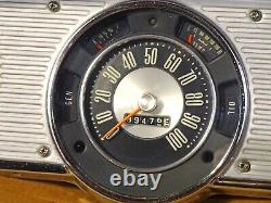 1961-1966 Ford Truck Dash Cluster Chrome Bezel Speedometer & Gauge Assembly NICE