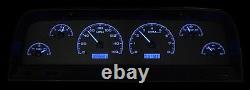 1964-66 Chevy C10 Truck Black Alloy & Blue Dakota Digital VHX Analog Gauge Kit
