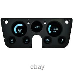 1967-1972 Chevy Truck Digital Dash Panel Gauge Cluster TEAL LEDs Made In The US