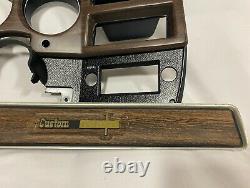 1973-1974 Wood grain Chevy pickup truck dash bezel gauge cluster cover witho AC
