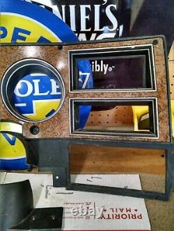 1973-87 Chevy Truck Cluster Gauge Woodgrain Dash Bezel Ac + Column Cover Excell