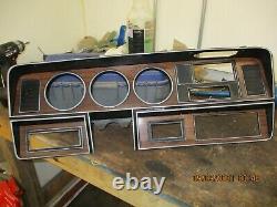 1981-1993 Dodge Ram Dash Bezel Woodgrain Truck No A/C Gauge Cluster Housing