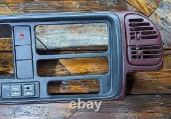 1995-1996 GMC C1500 K1500 Dash Panel Speedometer Cluster Trim Bezel Red