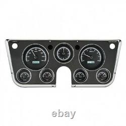 67-72 Chevy Truck C10 Dakota Digital Black & White VHX Analog Clock Gauge Kit