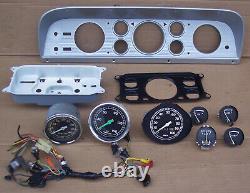 67 72 Ford F100 F250 Truck Custom Dash Cluster Round Gauges Tach 68 69 70 71