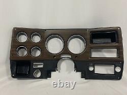 75-80 NEW Woodgrain Chevy GMC pickup truck dash bezel gauge cluster cover witho AC