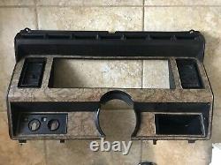 80- 86 Ford truck Bronco F150 F250 F350 Woodgrain dash gauge cluster bezel AC