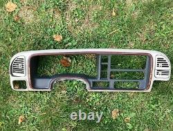 95-99 CHEVY GMC TRUCK SILVERADO C/K Cluster Gauge Speedo Dash Bezel Tan withWood