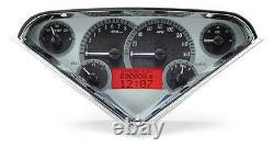 Dakota Digital 1955-59 Chevy Truck Analog Gauge System Silver Red VHX-55C-PU-S-R