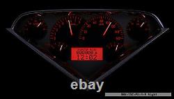 Dakota Digital 1955-59 Chevy Truck Analog Gauge System Silver Red VHX-55C-PU-S-R