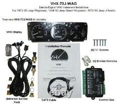 Dakota Digital 1973-85 Jeep Wagoneer J-Truck Analog Gauge System VHX-73J-WAG-K-W