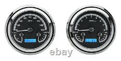 Dakota Digital 47-53 Chevy GMC Truck Analog Gauge Kit Black Blue VHX-47C-PU-K-B