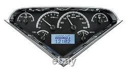 Dakota Digital 55-59 Chevy Pickup Truck Analog Gauge Black White VHX-55C-PU-K-W