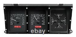 Dakota Digital 73-79 Ford Pickup Truck Analog Gauge Kit Black Red VHX-73F-PU-K-R