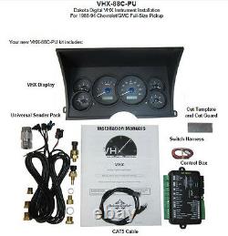 Dakota Digital 88-94 Chevy GMC Pickup Truck Analog Gauge System VHX-88C-PU-K-W