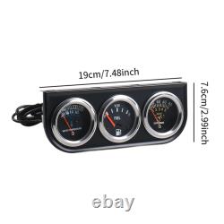 Generic 3 in 1 Triple Gauge Set Car Gauge Dash Cluster Panel Trucks Fuel