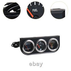 Generic 3 in 1 Triple Gauge Set Car Gauge Dash Cluster Panel Trucks Fuel