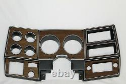 NEW 73-80 chevy GMC pickup truck dash bezel gauge cluster cover woodgrain plate