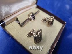 NOS 1940s 50s 60s DODGE Cufflinks Set With Tie Bar 1950 1951 1952 46 47 48 49