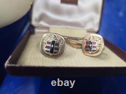 NOS 1940s 50s 60s DODGE Cufflinks Set With Tie Bar 1950 1951 1952 46 47 48 49