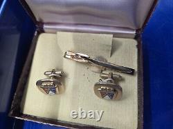 NOS 1940s 50s 60s Ford Cufflinks Set With Tie Bar 1950 1951 1952 46 47 48 49