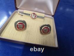 NOS 1940s 50s 60s Mercury Cufflinks Set With Tie Bar 1950 1951 1952 46 47 48 49