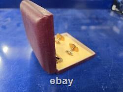 NOS 1940s 50s 60s Mercury Cufflinks Set With Tie Bar 1950 1951 1952 46 47 48 49