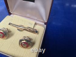 NOS 1940s 50s 60s Mercury Cufflinks Set With Tie Bar 1950 1951 1952 46 47 48 49