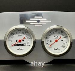 1961 1962 1963 1964 1965 1966 Ford Truck 6 Gauge Dash Cluster Metric White