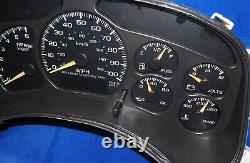 2000-2002 Chevy GMC Pickup & Truck Tableau de bord du cluster de jauge d'instruments de camion MPH EO