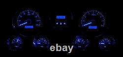 67-72 Chevy Truck C10 Dakota Digital Alliage D'argent Et Bleu Vhx Kit Jauge Analogique