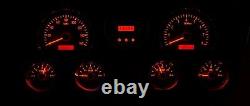 67-72 Chevy Truck C10 Dakota Digital Alliage D'argent Et Rouge Vhx Kit Jauge Analogique