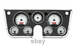 67-72 Chevy Truck C10 Dakota Digital Silver Alloy & Red Analog Clock Gauge Kit