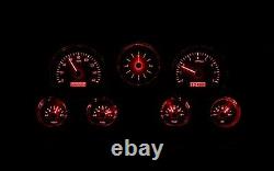 67-72 Chevy Truck C10 Dakota Digital Silver Alloy & Red Analog Clock Gauge Kit