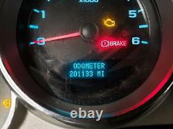 Compteur de vitesse du tableau de bord du groupe d'instruments de la Chevrolet Silverado 1500 de 2008, 201133 miles.