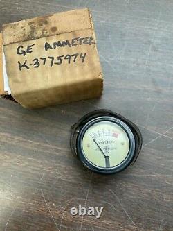 Ge General Electric Dash Ammeter 6 Ampleur Indicateur Visage Or Nos Rare 121