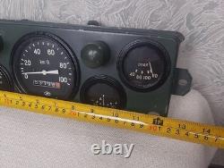 Tableau de bord vintage de camion militaire soviétique, indicateurs, URSS, militaria